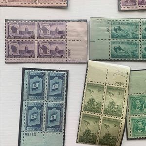 Vintage 1940’s United States Stamps blocks